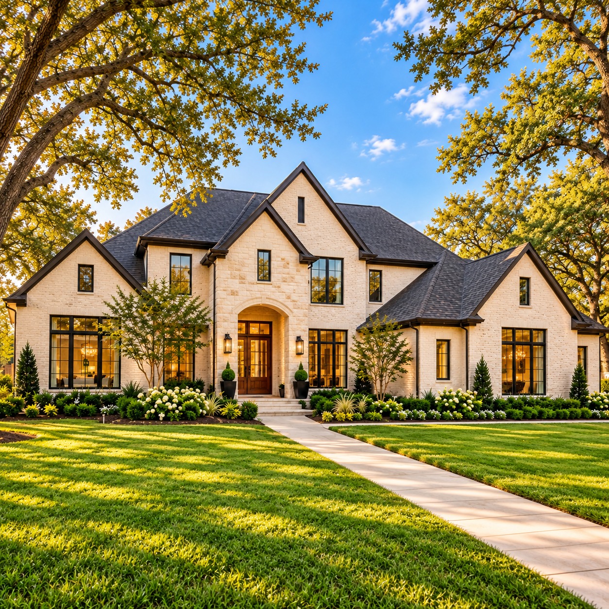 Illustrative welcoming Texas home